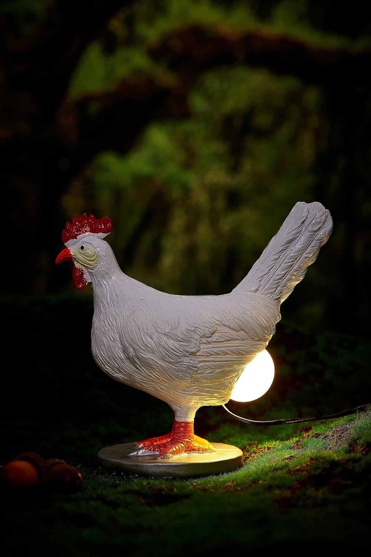 BooLai Chicken Egg lamp,3D Chicken lamp,Lifelike LED Egg Lamp, Funny Resin Chicken Egg Night Light with USB, Colorful Box Packing (A)