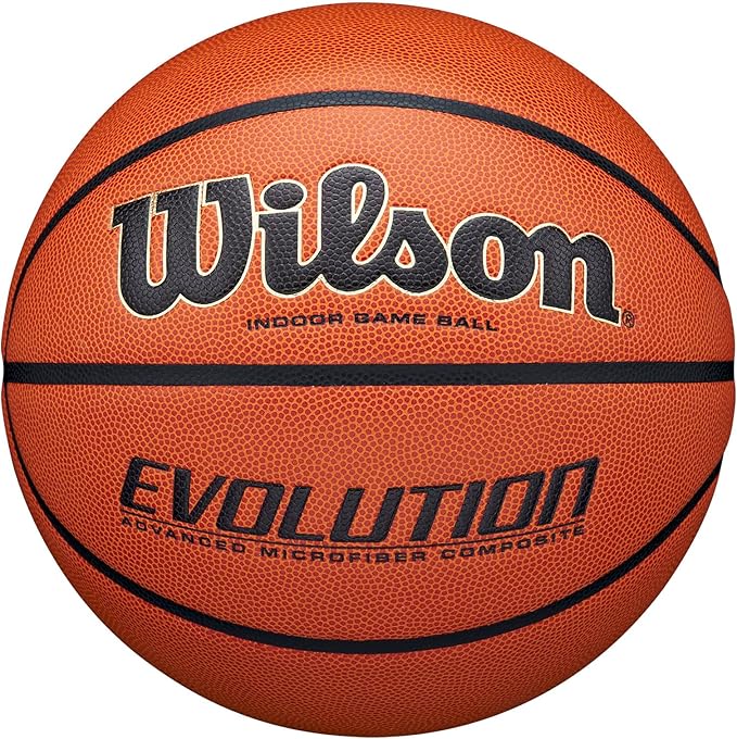 WILSON Evolution Indoor Game Basketballs - Size 5, Size 6 and Size 7