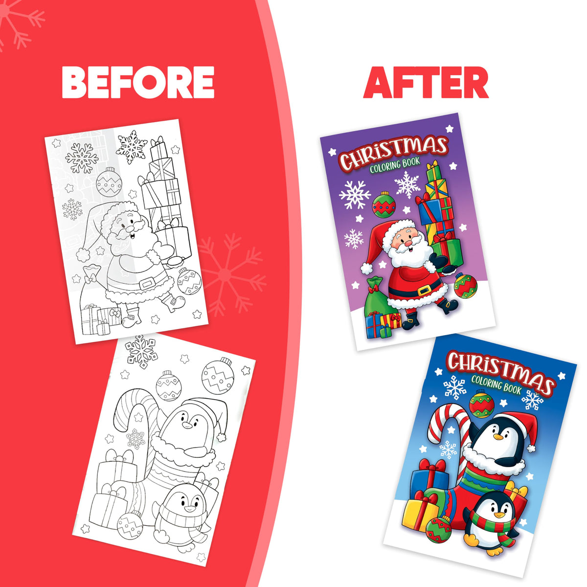 JOYIN 16 Pcs Christmas Coloring Book Books for Kids, Stocking Stuffers Xmas Party Favors Christmas Party Supplies Christmas Presents Mini Books Classroom Games Kids Christmas Goodie Bag Fillers