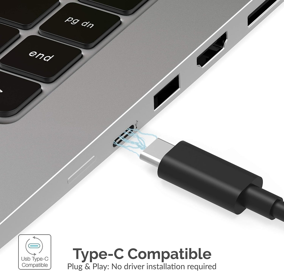 SABRENT 4K 30Hz USB Type C Dual HDMI Adapter [Supports Up to Two Monitors, Compatible with Windows Systems Only]