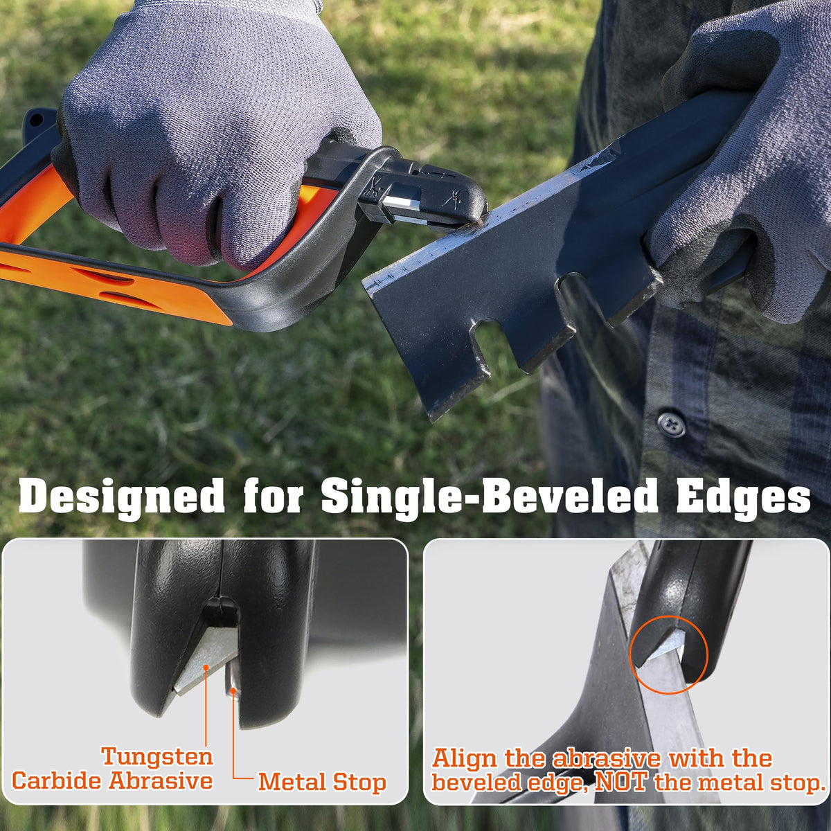 SHARPAL 103N All-in-1 Knife Garden Tool Multi-Sharpener for Lawn Mower Blade, Axe, Hatchet, Machete, Pruner, Hedge Shears, Scissors Mothers Day Gifts