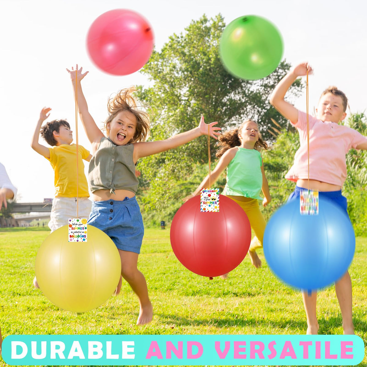 28 Sets End of Year Student Gifts from Teacher, 18 Inch Punch Balloons with Summer Greeting Cards, Summer Gifts for Classroom School Student End of Year Graduation Gifts Bulk