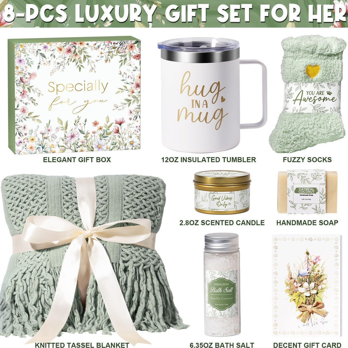 Self Care Gifts for Women Get Well Soon Gifts, Mothers Day Birthday Gifts for Women Care Package, Sympathy Gift Baskets Spa Gifts Thinking of You Inspirational Gifts for Mom Her Sister Grandma Friends
