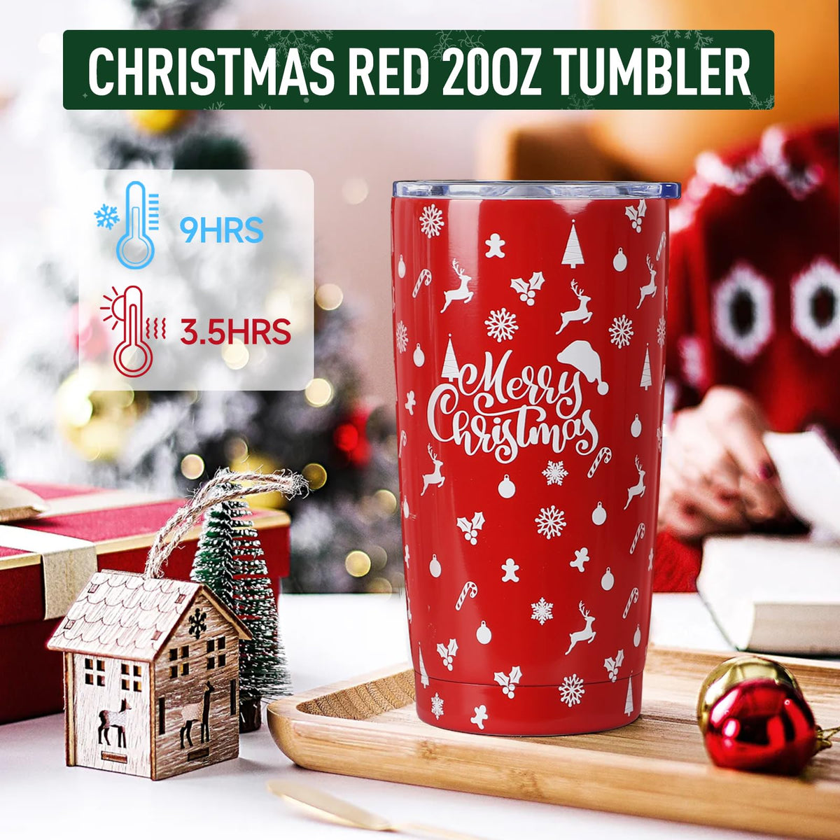Christmas Gifts for Women – Xmas Relaxing Spa Scented Candle Insulated Tumbler Thank You Gift Basket for her, Mom, Wife, Girlfriend, Sister, Bestie, Friends, Coworkers, Teacher,Birthday Gift Box Set