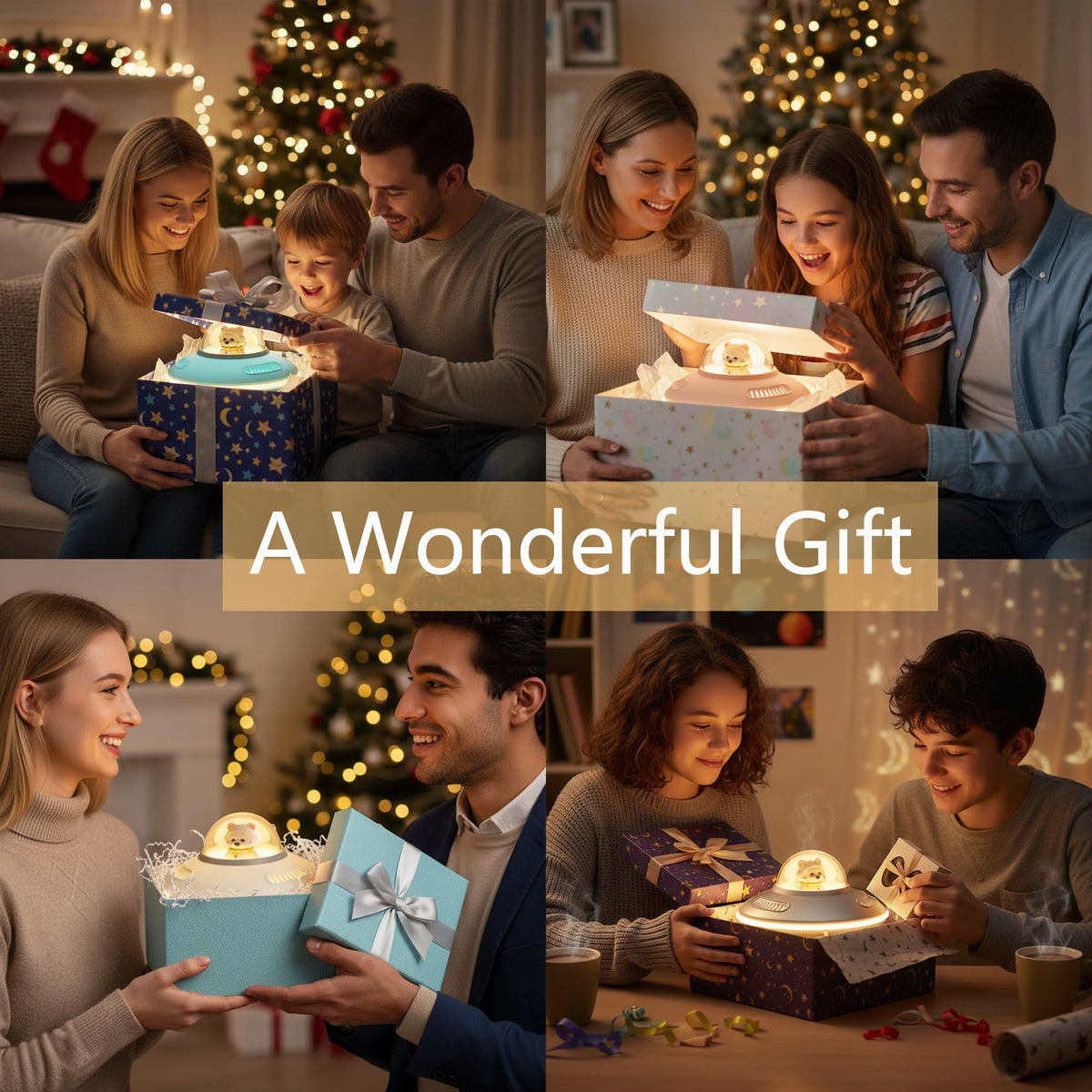 Mini Speaker, Night Light Bluetooth Speaker, Cute Night Light for Bedroom Room Decor, Bluetooth 5.4, USB Disk&AUX&TF-Card Input, Birthday Gifts for Teen Girls, Teen Girl Gifts Trendy Stuff - Beige