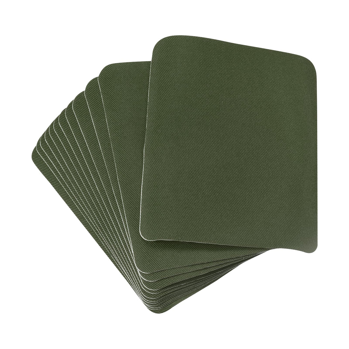 MECCANIXITY 20Pcs Iron on Patches for Clothing Repair Fabric Repair Patches Iron-On Mending Fabric Army Green 4.9"x3.7" for Clothes, Pants, Bags Hole Repairing and Decoration