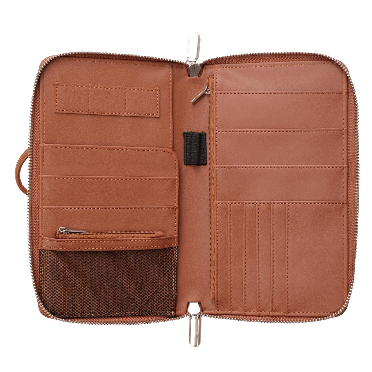 RFID Blocking Family Passport Holder Wallet 6,Premium Leather Travel Document Organizer for Women and Men,Travel Wallet for Credit Card(Brown)