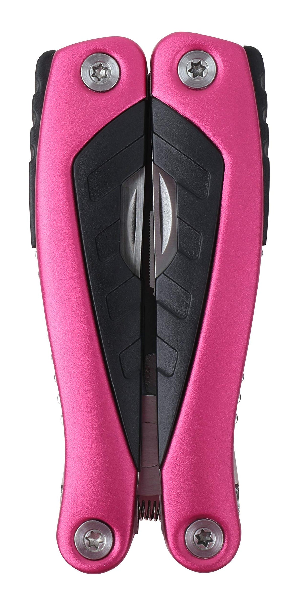 Apollo Tools 14-in-1 Steel Pocket Multitool Pliers, Dozens of Uses for Everyday Life, Repairs, Survival, Outdoors, Camping, Fishing - Pink Ribbon - Pink - DT5015P
