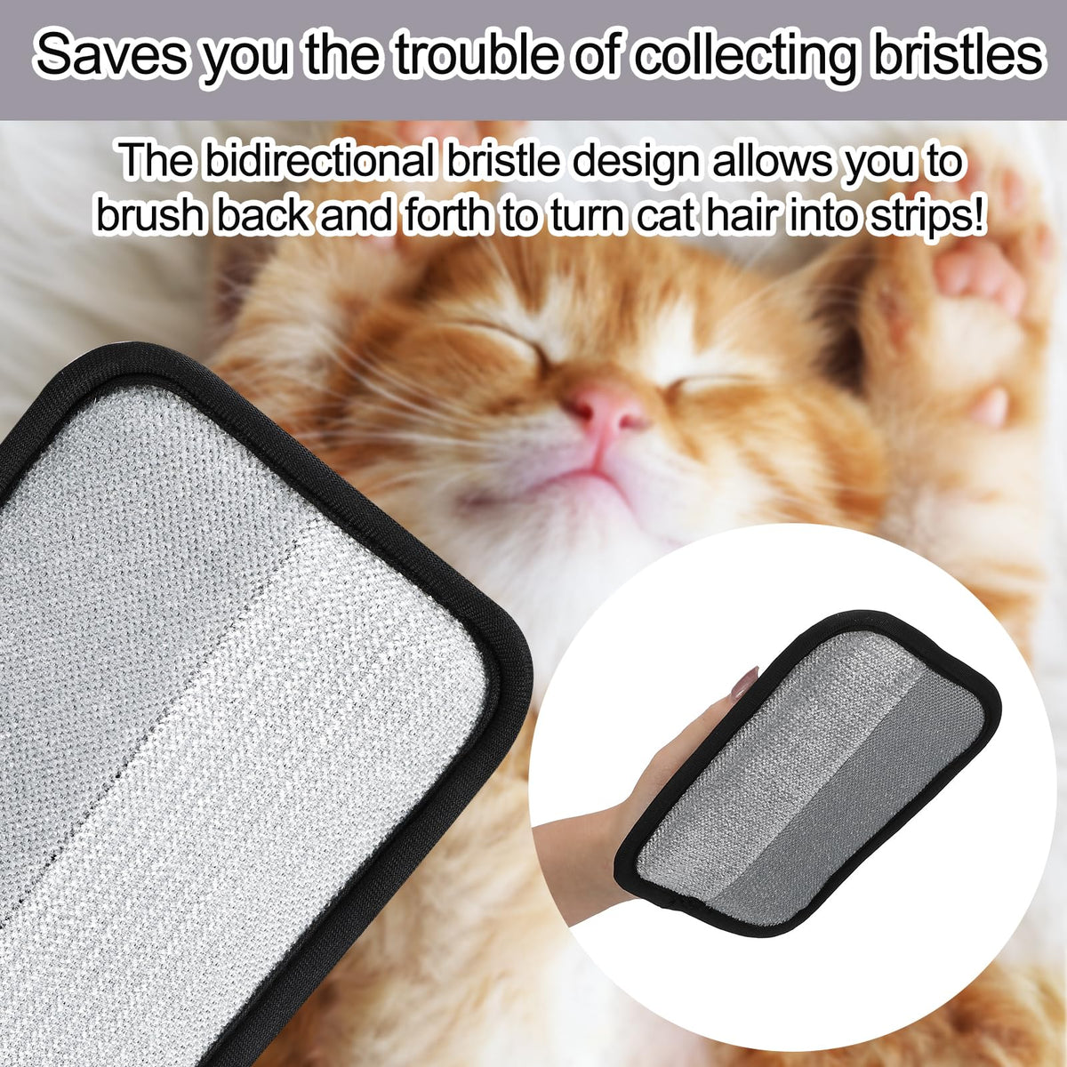 Guiqulai 3 Pcs Pet Hair Remover Gloves Reusable Electrostatic Cat Dog Hair Remover Glove Pet Hair Removal Tool for Couch Furniture Curtain Carpet