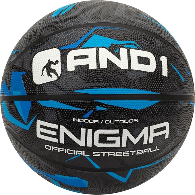 AND1 Enigma Basketball - Streetball for Indoor and Outdoor Use, Deep Channel Construction and Durability