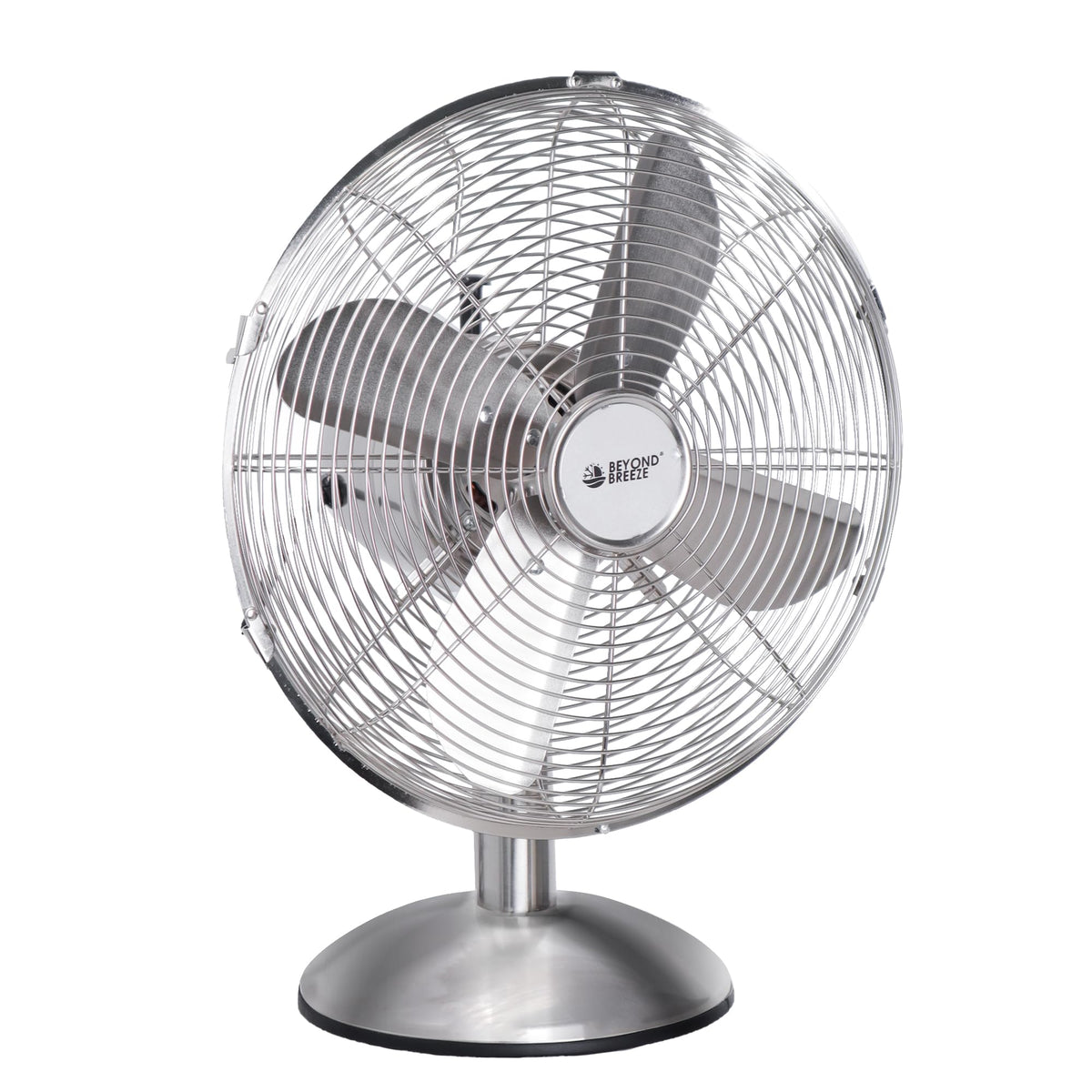 BEYOND BREEZE 12 Inch All Metal Retro Oscillating Table Fan, Desk Fan with 3-Speed Adjustable and 80° Wide Oscillation, Ideal for Bedroom, Office and Kitchen