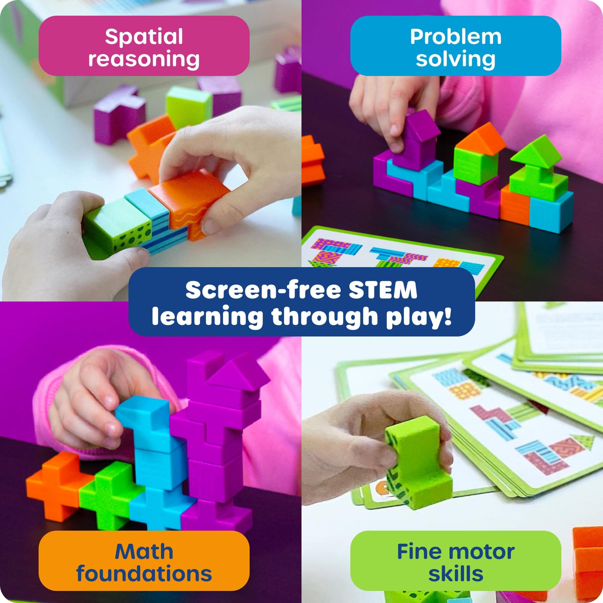 Learning Resources STEM Explorers Brainometry - 3d Puzzle, Brain Games, Brainteaser, Building Logic Toys, Gifts For Boys and Girls, Fine Motor Skills , Pattern Blocks, Math Manipulatives