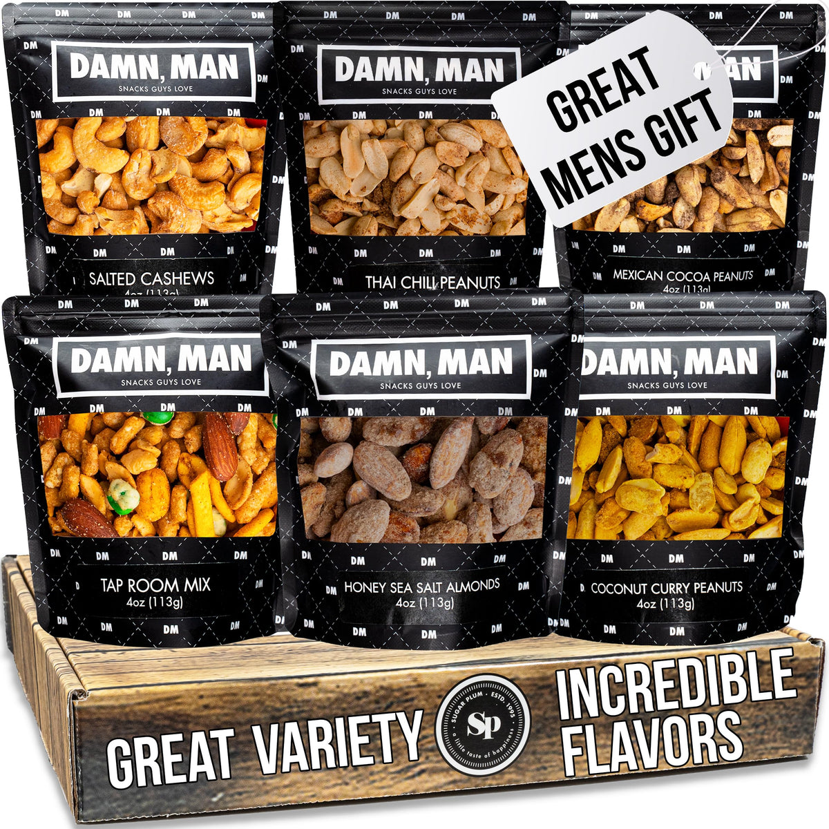 Gift Baskets for Men – Gourmet Nuts Gift Basket, Birthday Gift for Dad, Husband & Adults, Roasted Snack Box Variety, Fathers day gift