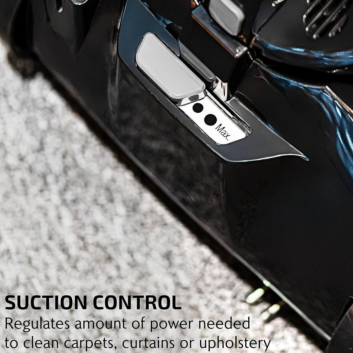 OVENTE Bagless Canister Vacuum Cleaner - 1400W Powerful Suction, 3L Dust Cup, Lightweight, Black