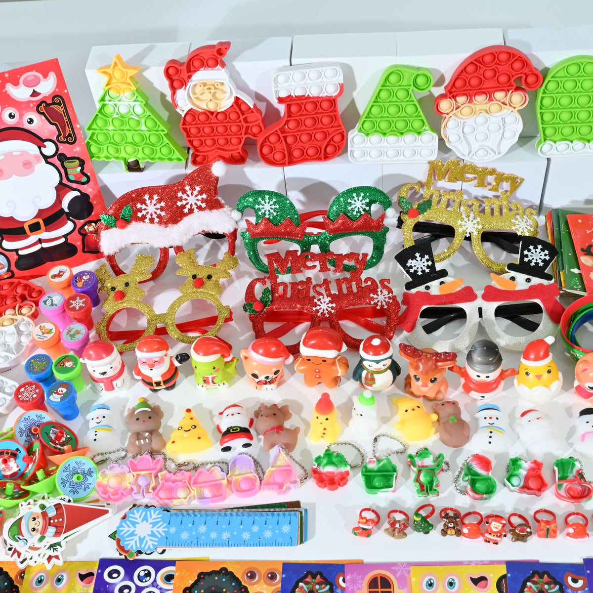358PCS Christmas Party Favors Supplies Decoration, Goodie Bag Pinata Stocking Stuffers Bulk, Treasure Box Toy for Classroom Rewards, Advent Calendar Stuff Filler, Carnival Prizes, Xmas Birthday Gifts