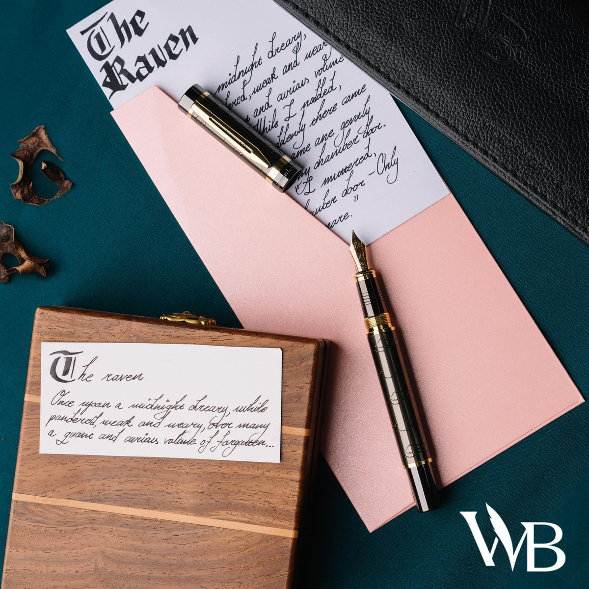 Wordsworth & Black Primori Fountain Pen Set [Gunmetal Gold]; Medium Nib, Gift Case, 24 Ink Cartridges, Refill Converter, Manual; Journaling, Calligraphy, Smooth Writing Pens; Left and Right Handed