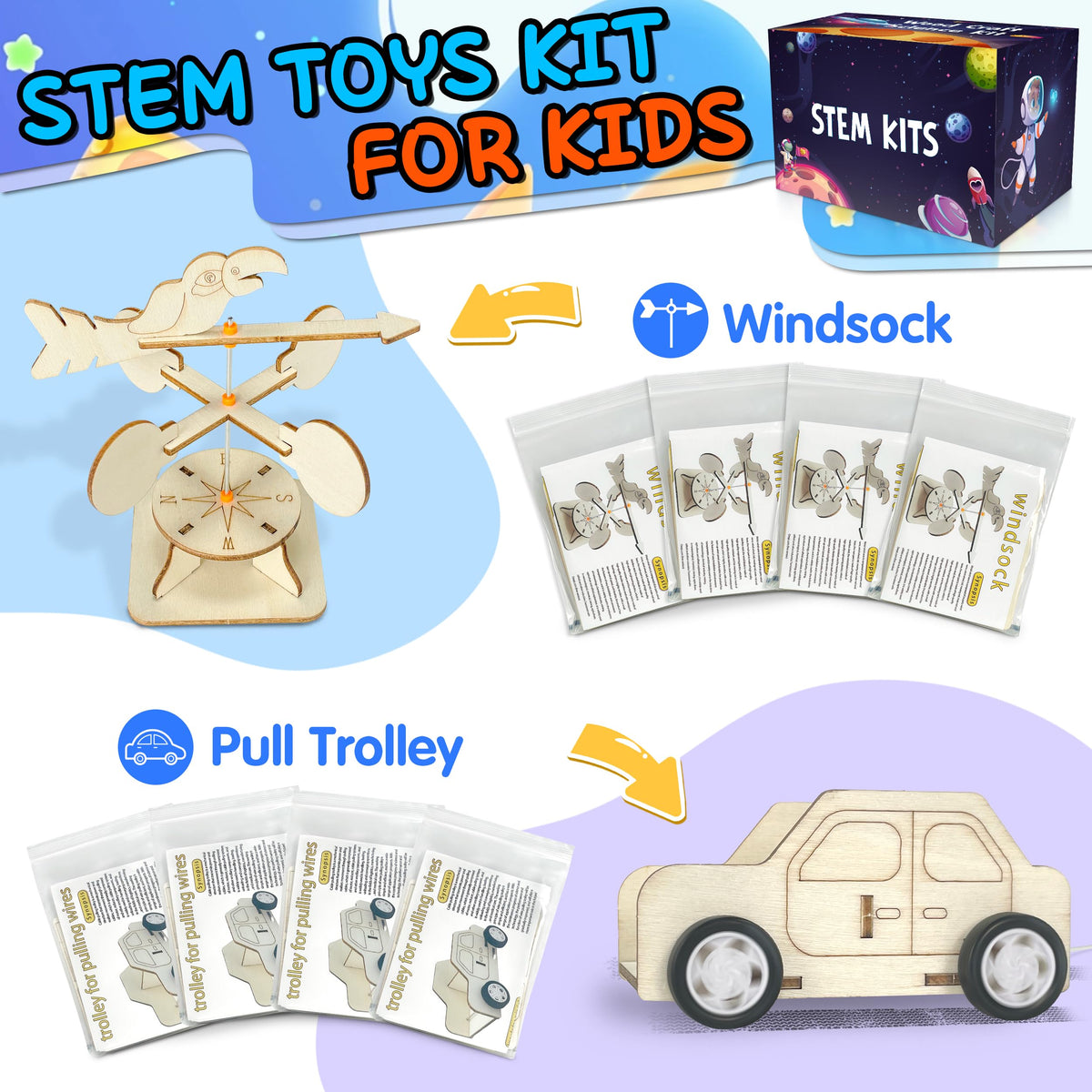 LINAYE 24 Packs STEM Kits for Kids, 6 in 1 Treasure Box Toy Stem Projects Crafts for Kids Age 8-12 Valentines Gifts for Classroom Science Birthday Party Favors Gifts for Boys Girls Ages 8 9 10 11 12