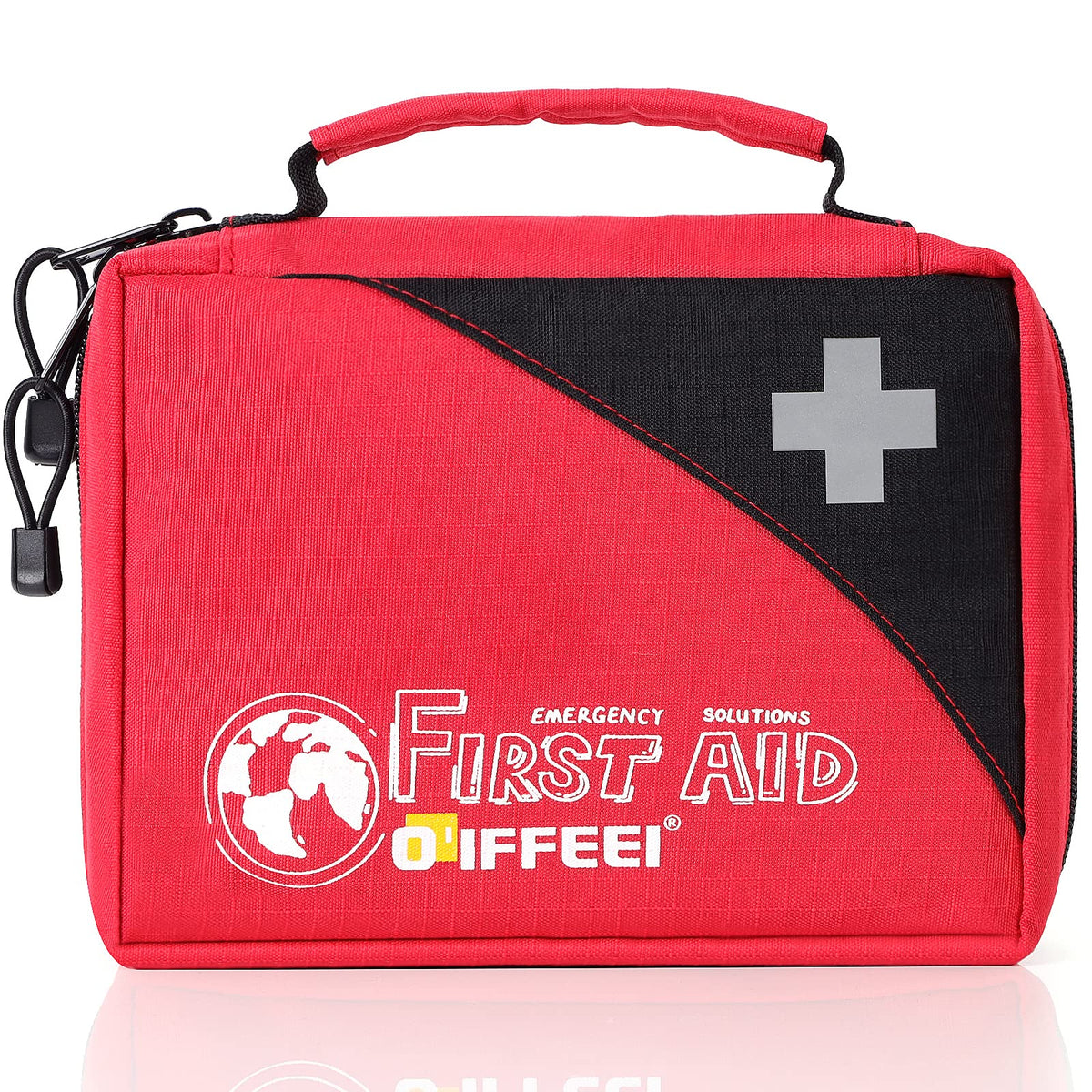 O'IFFEEI First Aid Bags Empty, Compact Trifold Emergency Medical bag for Camping Hiking Travel Car Home Office (BAG ONLY)