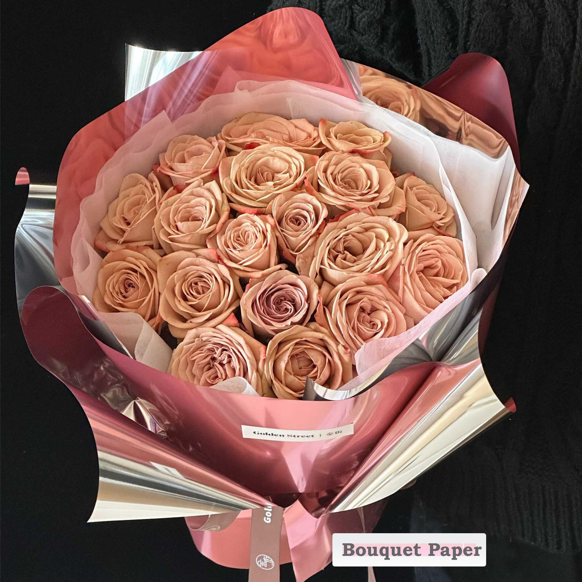 FWSA WRAPS Purple Wrapping Paper for Flower Bouquet, Waterproof Korean Florist Floral Paper, Gift Packaging Paper Roll Mother's Day Halloween Birthday Christmas Wedding DIY 22x360 inches (Purple)
