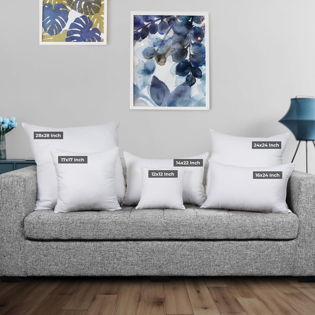 Utopia Bedding Pillow Inserts - Soft & Supportive 28x28 Decorative Throw Pillows | Set of 2, White