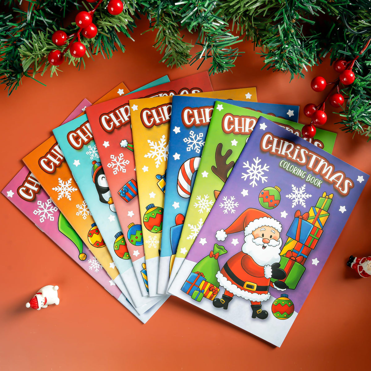 JOYIN 16 Pcs Christmas Coloring Book Books for Kids, Stocking Stuffers Xmas Party Favors Christmas Party Supplies Christmas Presents Mini Books Classroom Games Kids Christmas Goodie Bag Fillers