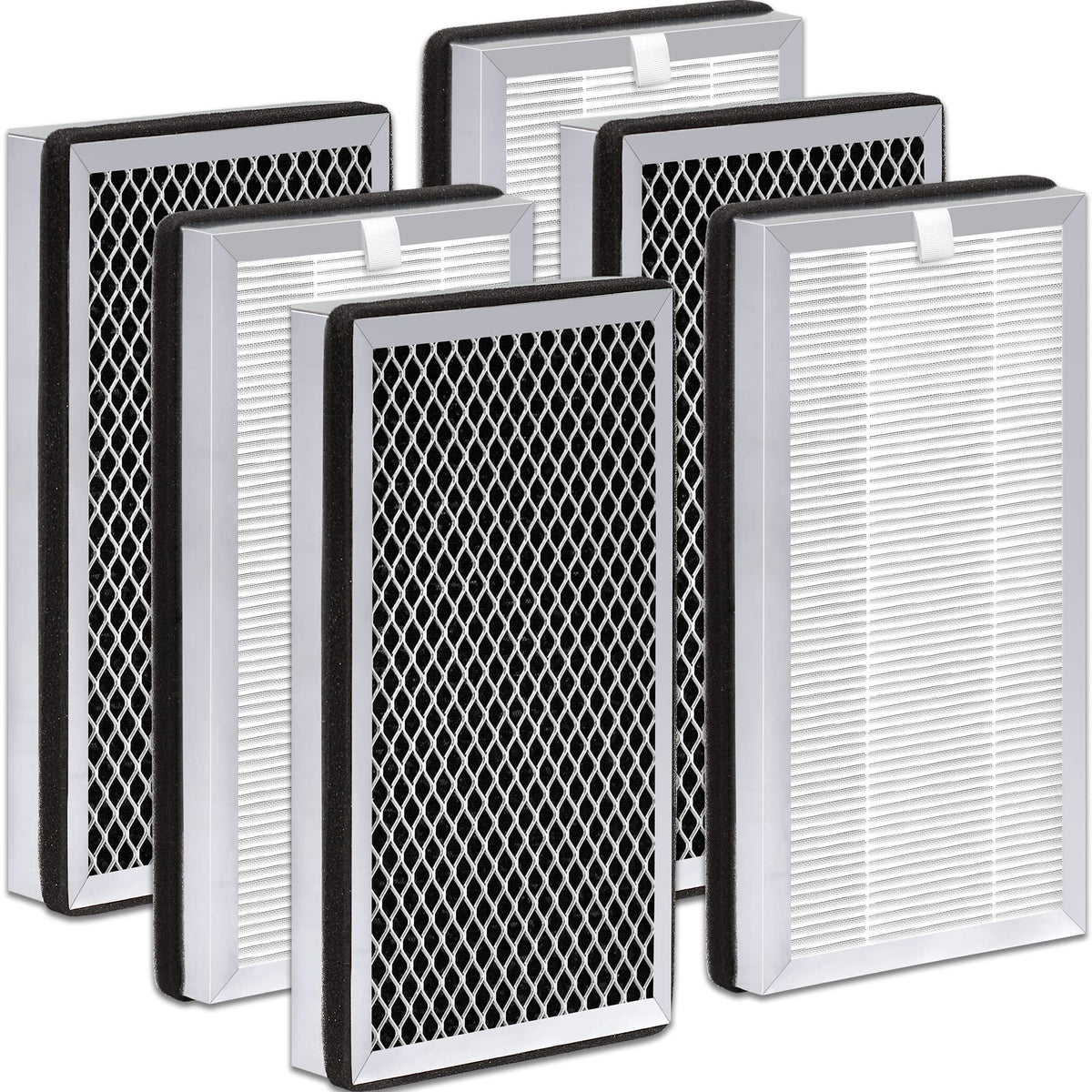 Zouhwaso 6 Pcs MA Series 15 Replacement Filter, 3-in-1 Composite Filter with H13 True HEPA, Activated Carbon and Pre-filter, Compatible with MA Series 15 Air Purifier