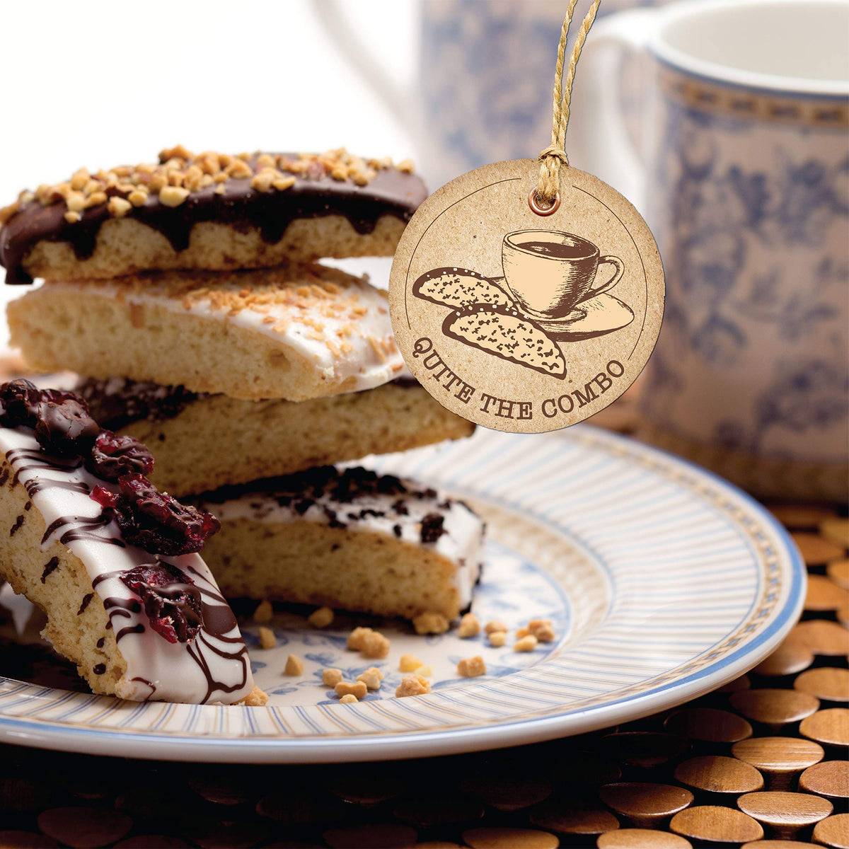 Barnetts Mothers Day 12 Chocolate Biscotti Gift Box, Gourmet Cookie Gifts Basket for Him and Her, Food Delivery, Fancy Cookies Candy Box Baskets Ideas for Mother, Mom, Grandmother, Grandma, Wife, Sister, Daughter, Girlfriend, Women