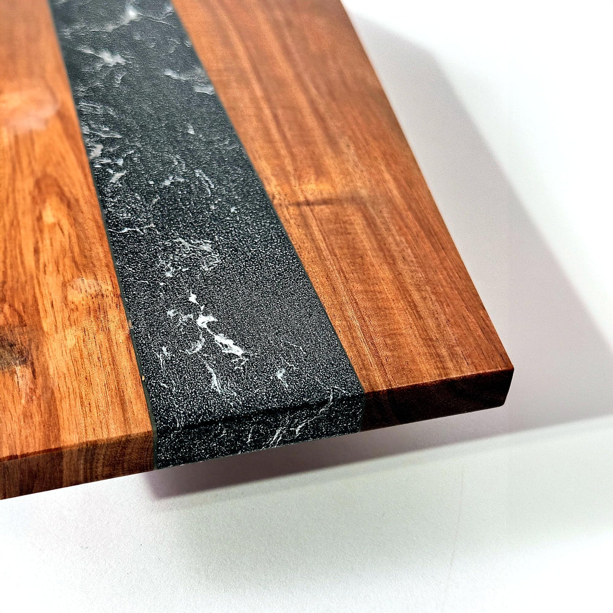 Halloween Coffin Shaped Charcuterie Board, Gothic Serving Tray Wood & Black Marble, Halloween Gifts for Women