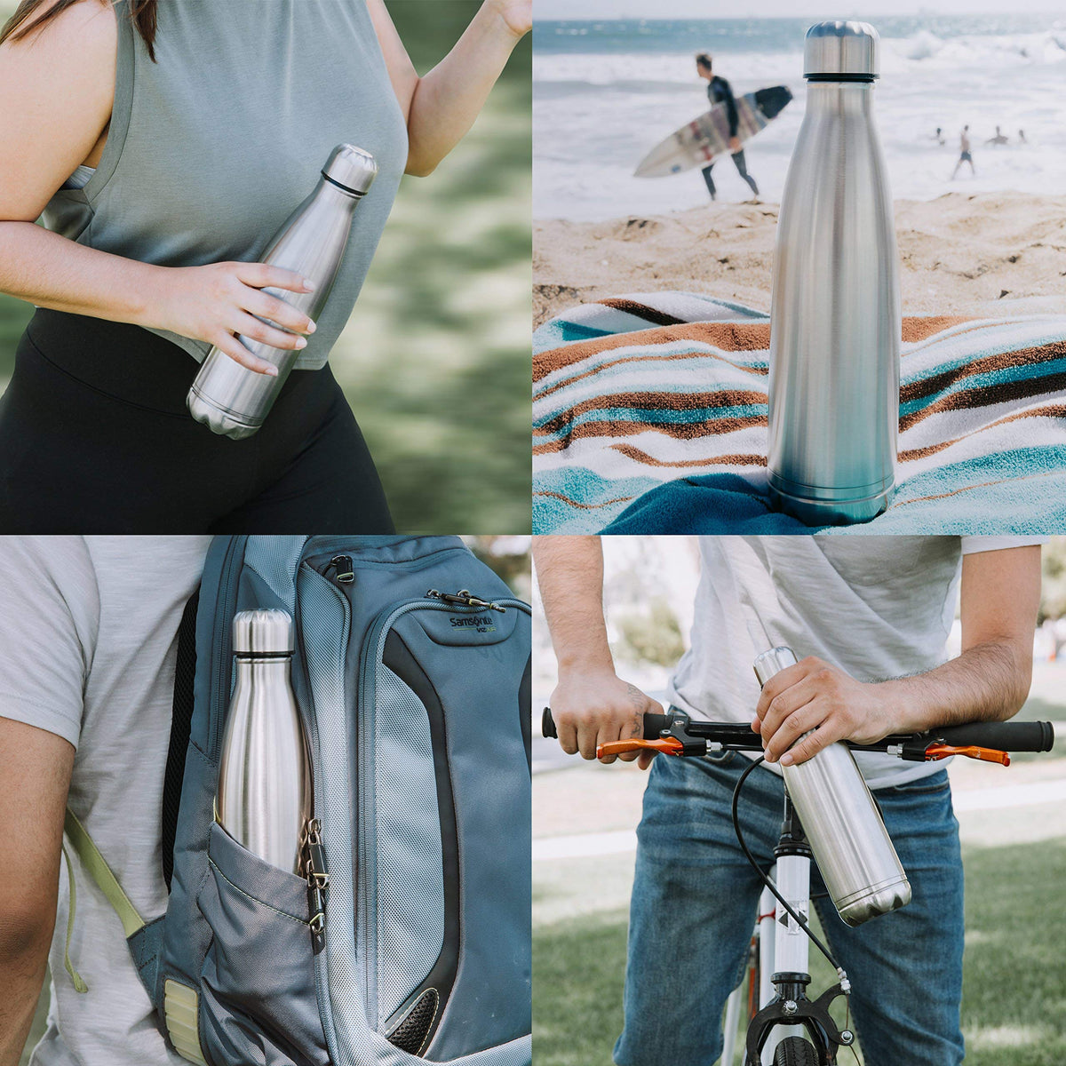 Diversion Water Bottle Safe, Stainless Steel Tumbler with Hidden Compartment, Real Functional Leak Proof Bottle to Hide Cash, Jewelry, Keys and Valuables in Plain Sight for Travel, Home, Beach, Gym