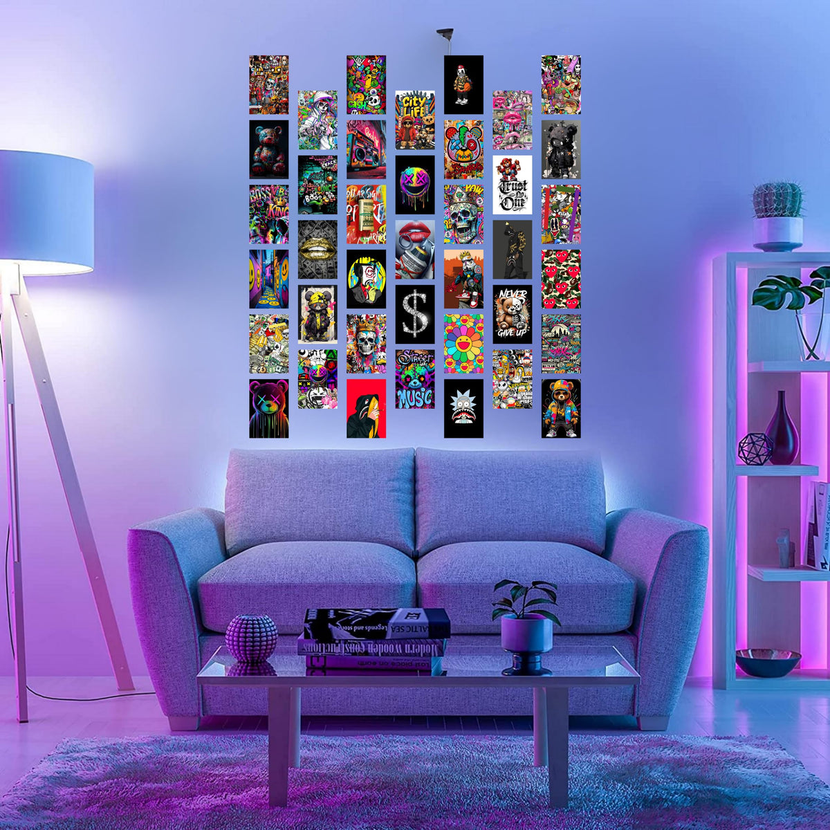 Libemz, 50 Pcs Hypebeast Aesthetic Wall Collage Kit - 4x6 inches - Hypebeast Room Decor, Aesthetic Wall Collage Kit Cool Posters Prints for Teen Boys Men Guys Girls Room Bedroom Dorm Decor, Posters for Room Aesthetic, Cool Posters (Hypebeast)