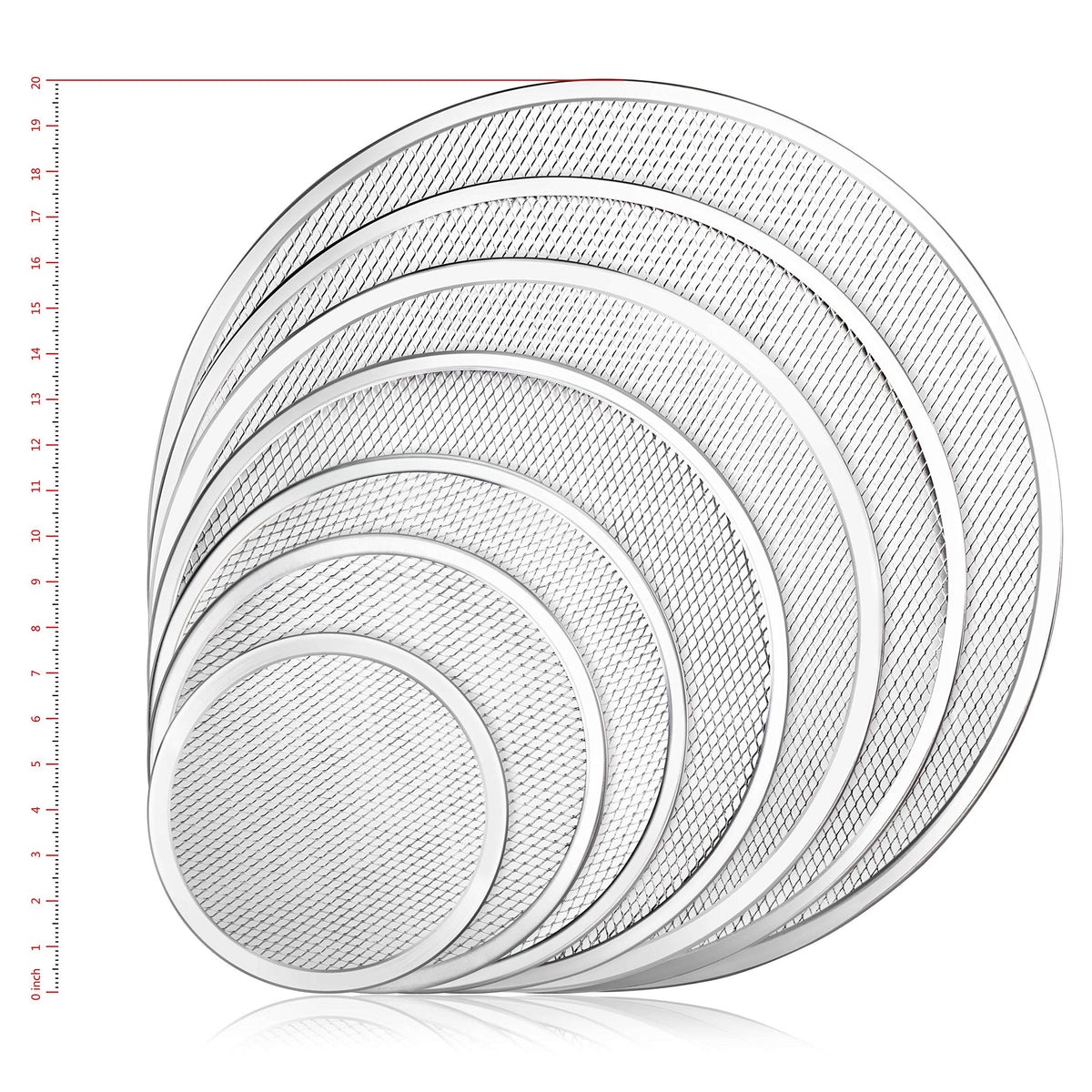 New Star Foodservice Restaurant-Grade Seamless Aluminum Pizza Baking Screen, 16 Inch