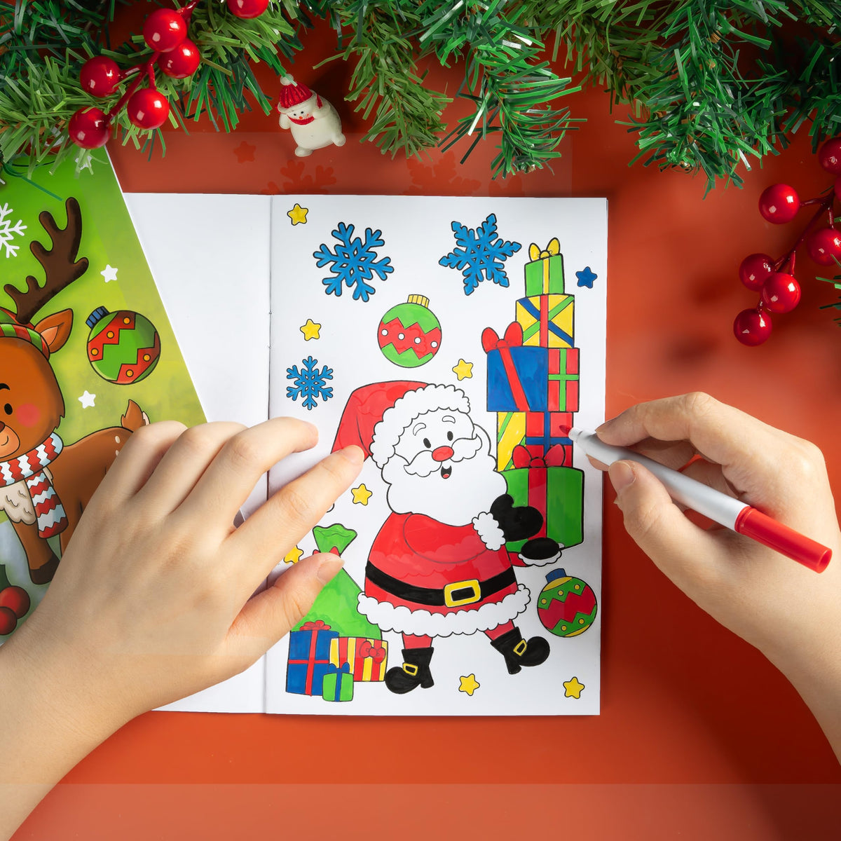 JOYIN 16 Pcs Christmas Coloring Book Books for Kids, Stocking Stuffers Xmas Party Favors Christmas Party Supplies Christmas Presents Mini Books Classroom Games Kids Christmas Goodie Bag Fillers