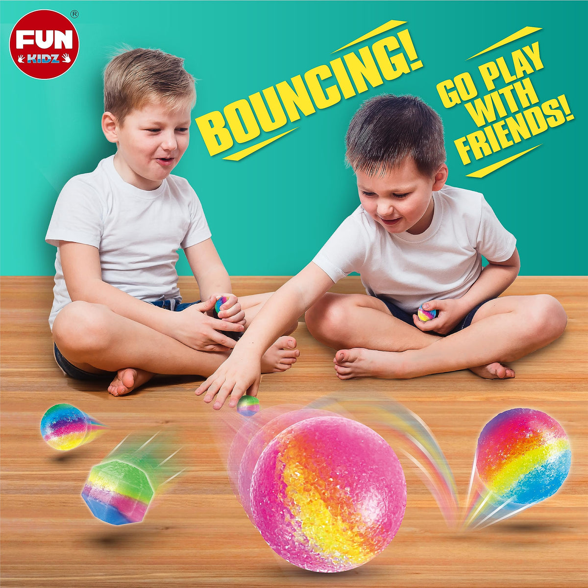Big Bouncy Ball Kit for Kids, FunKidz DIY Ultimate Magic Bouncy Balls Making Kit Science Craft Projects Birthday Party Activities for Boys Girls Ages 6-12 Includes Tennis Size Ball Model and Powder