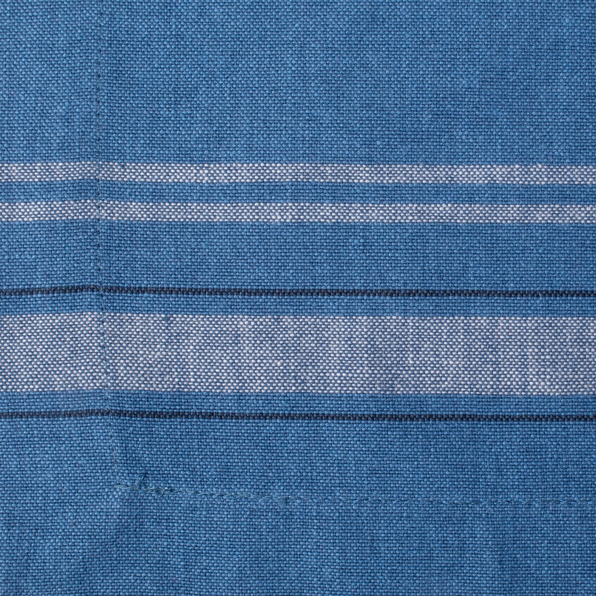 DII French Stripe Tabletop Collection Farmhouse Style Dining Table Linen Placemat Set, 13x19, Blue Chambray, 6 Piece