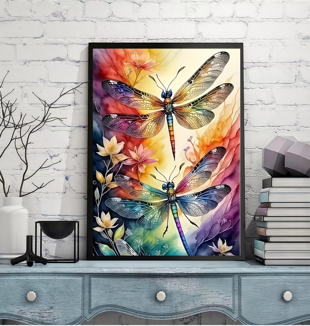 Dragonfly 5D DIY Diamond Painting Kits for Adults, Diamond Art Kits for Beginners, Full Drill Dot Painting Gem Art Kits for Home Wall Decor11.8 x15.7 Inch