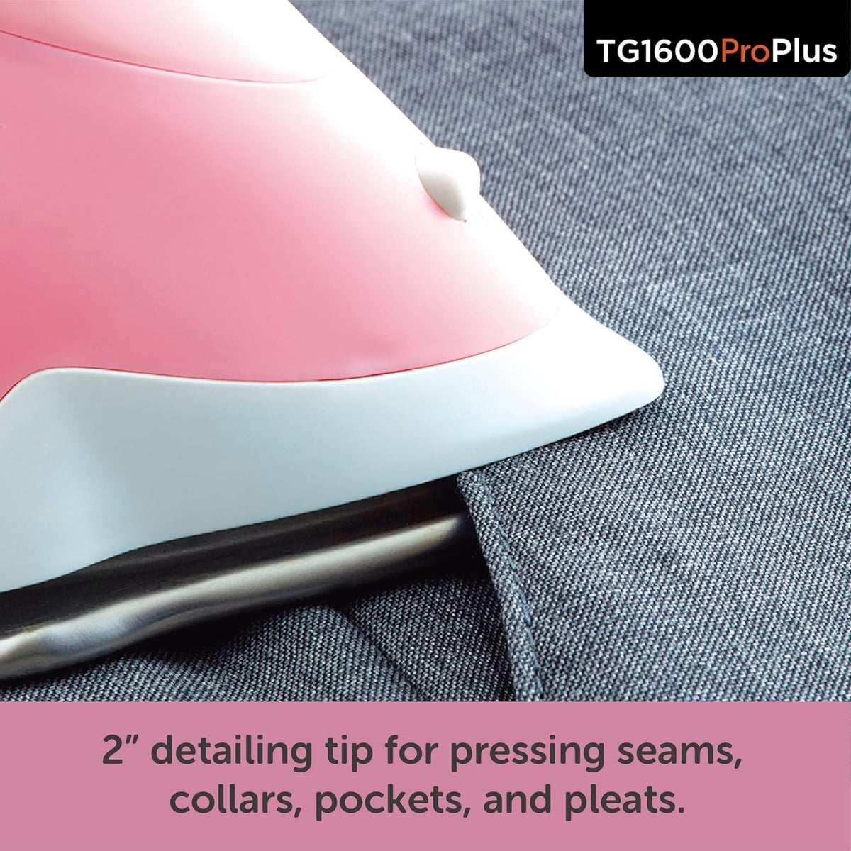 Oliso TG1600 ProPlus Smart Iron - 1800 Watt Steam Iron with Auto-Lift & Diamond Ceramic-Flow Soleplate | Rosé