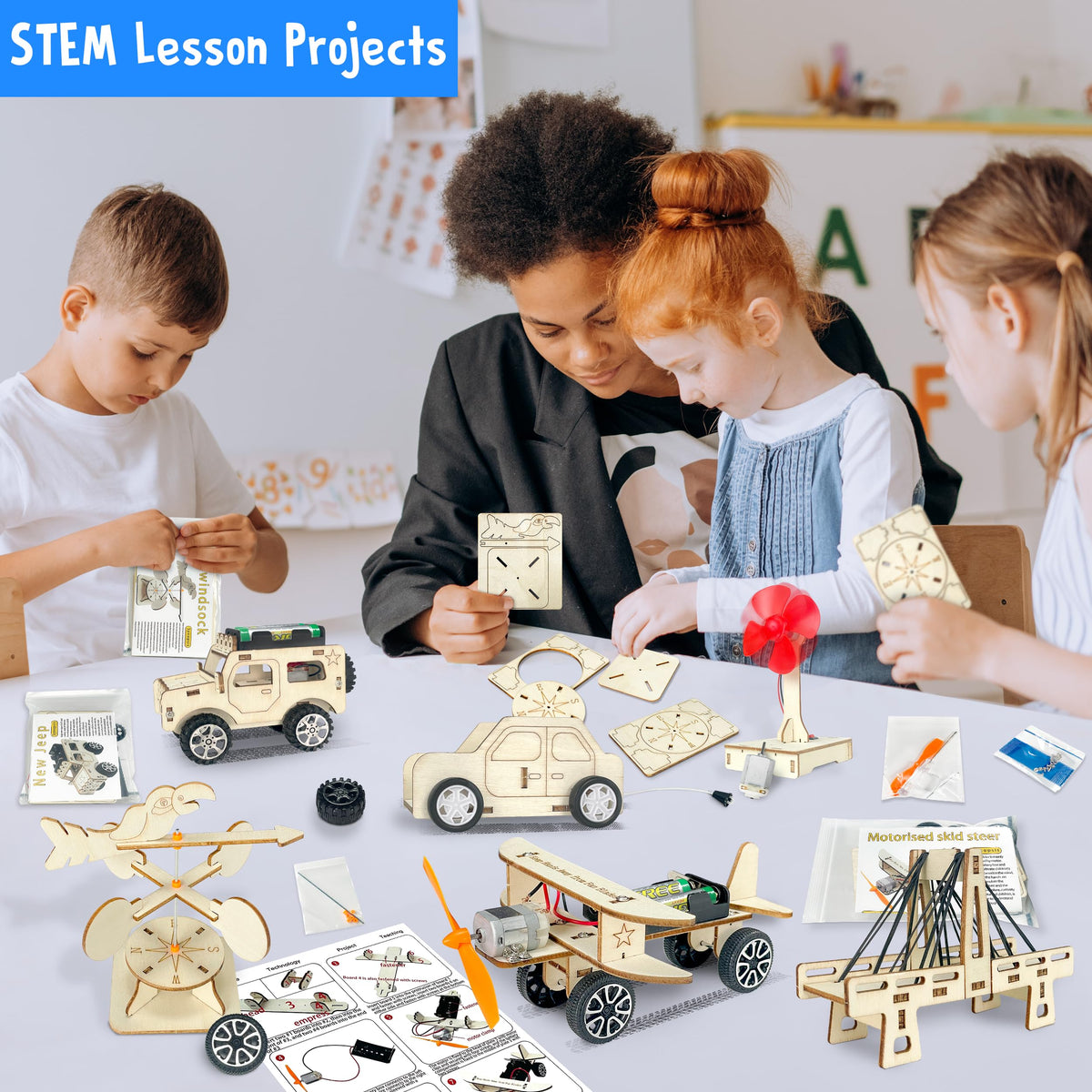 LINAYE 24 Packs STEM Kits for Kids, 6 in 1 Treasure Box Toy Stem Projects Crafts for Kids Age 8-12 Valentines Gifts for Classroom Science Birthday Party Favors Gifts for Boys Girls Ages 8 9 10 11 12