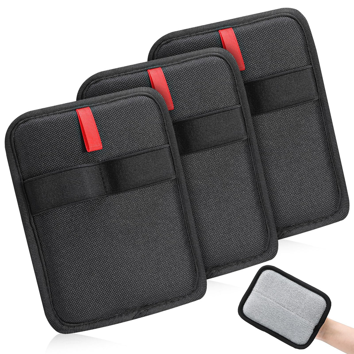 Guiqulai 3 Pcs Pet Hair Remover Gloves Reusable Electrostatic Cat Dog Hair Remover Glove Pet Hair Removal Tool for Couch Furniture Curtain Carpet