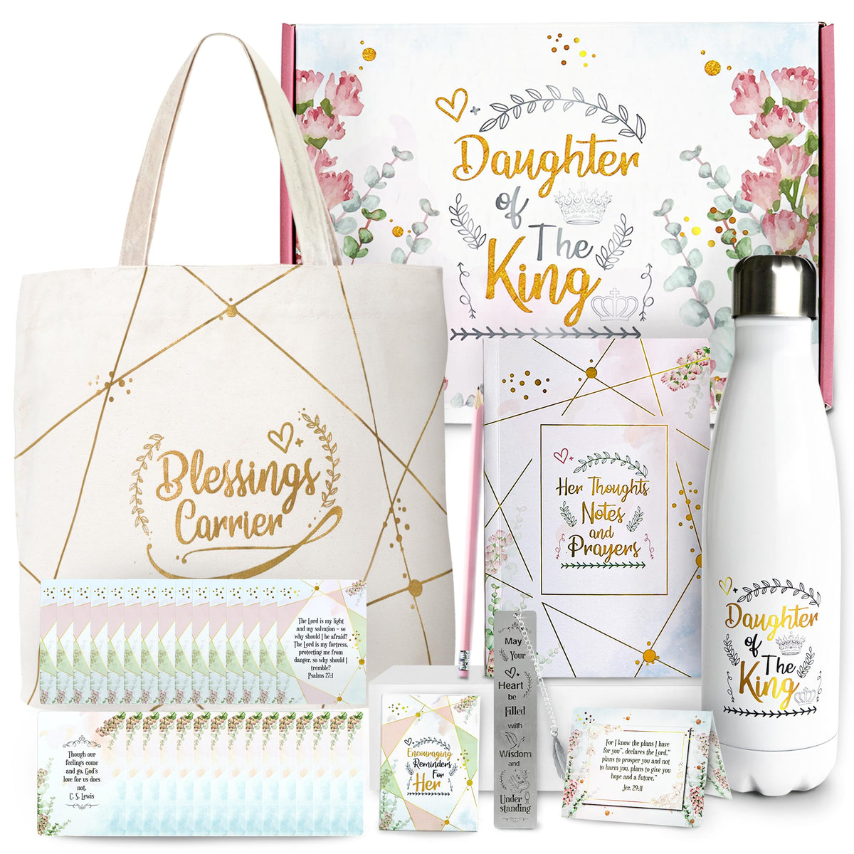 Christian Gifts for Women – Daughter of the King Faith Gift Box | Encouragement, Graduation, Baptism, Confirmation, Birthday, Uplift, Religious Present