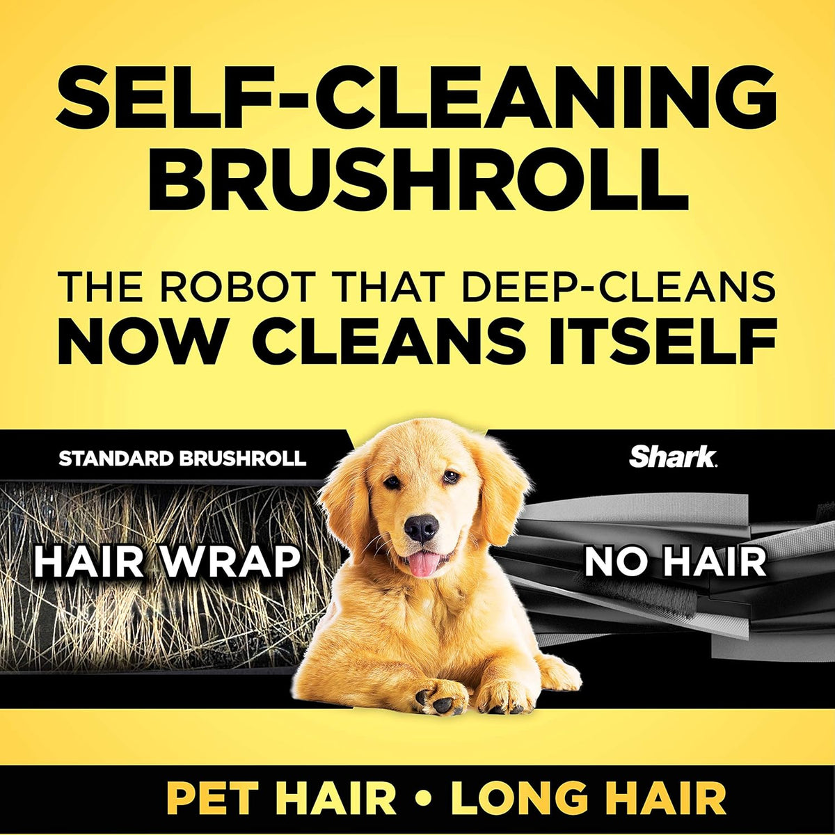 Shark AI Robot Vacuum - Smart Mapping & Scheduling for Pet Hair | Black/Silver (RV2001)
