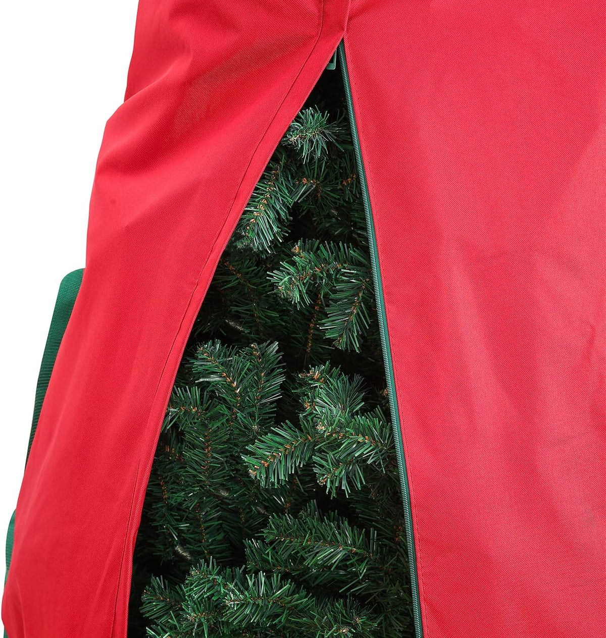 Sattiyrch Christmas Tree Storage Bag - Heavy Duty 600D Canvas for 7.5 ft Trees | Red with Zipper & Handles