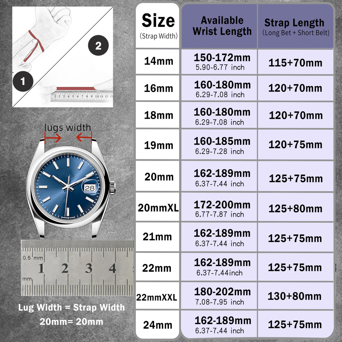 Gomvadr Quick Release Leather Watch Bands 14mm 16mm 18mm 19mm 20mm 21mm 22mm 24mm ,Vintage Oil Wax-Tanned Leather Watch Straps Men's Watch Band Replacement Watch Strap for Men Women,Tan with Contrast Stitch/Blk Buckle, 18mm