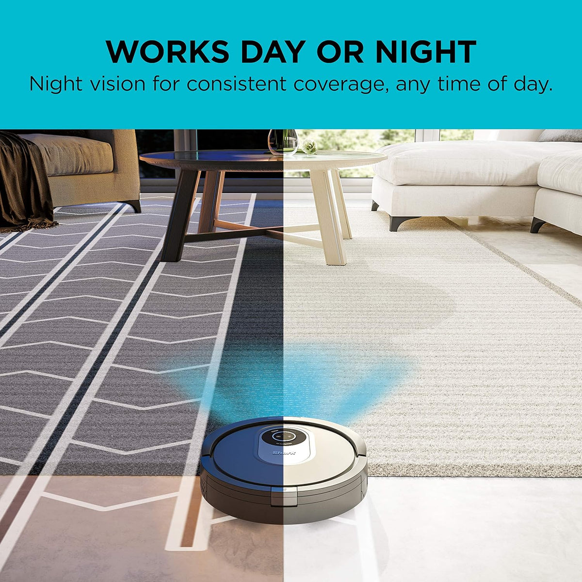 Shark AI Robot Vacuum - Smart Mapping & Scheduling for Pet Hair | Black/Silver (RV2001)