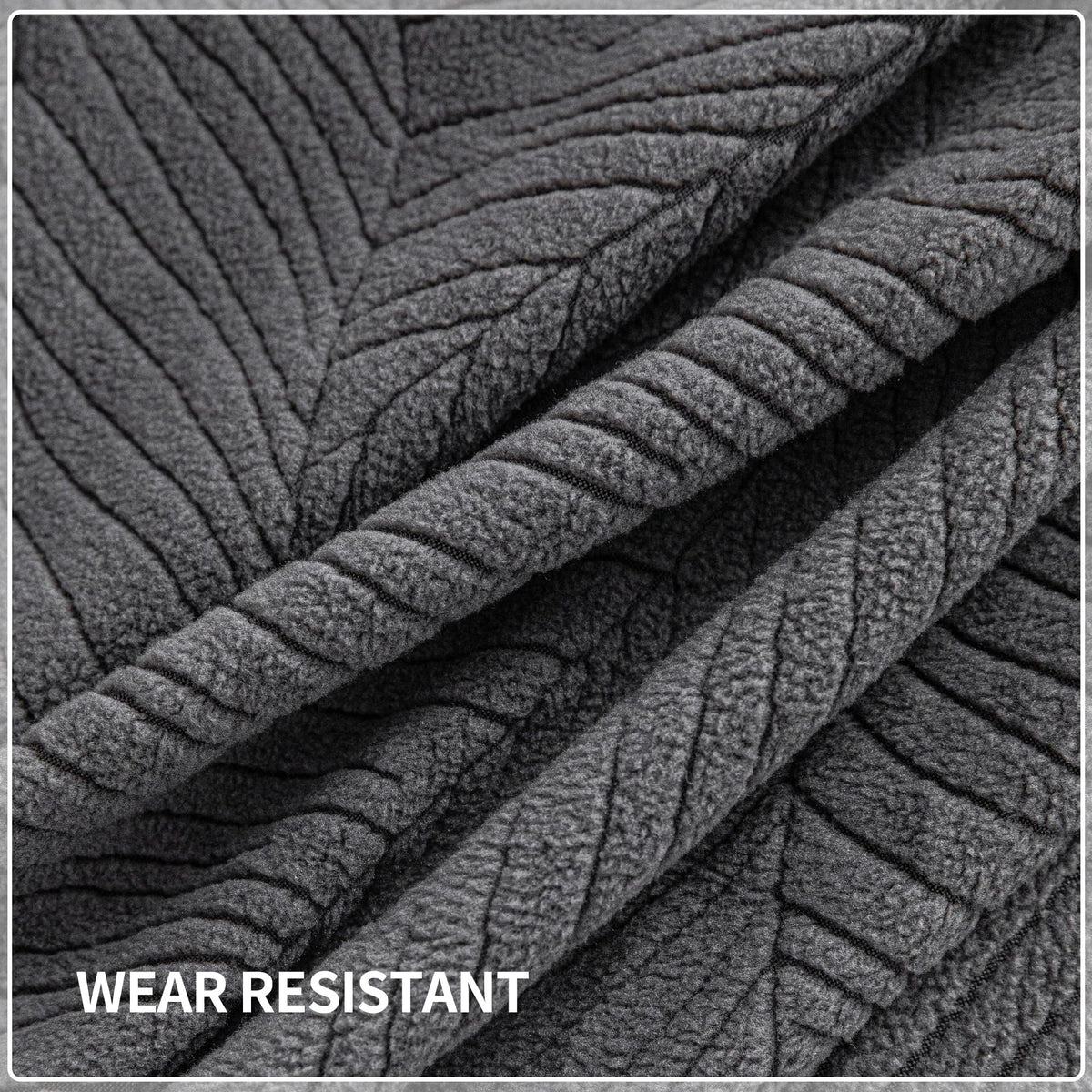 QIANMEW Couch Covers for Sectional Sofa, Washable Stretch Soft Sofa Cushion Covers L Shape Sofa Slipcovers Anti Slip Furniture Decor Protector for Pets (2 Seaters Covers,Dark Gray)
