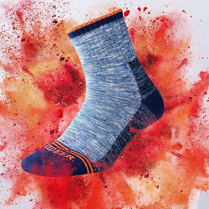 FEIDEER Men's Hiking Walking Socks, Multi-Pack Wicking Cushioned Outdoor Recreation Hiking Socks